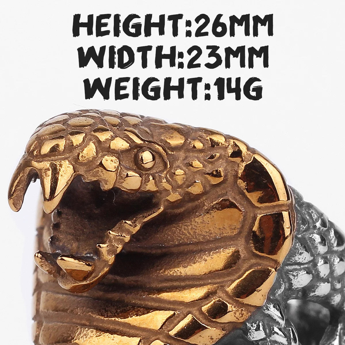 PENDRA Cobra Snake Animal Steel Ring
