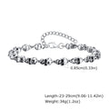 Gothic Full Skull Ghost Head Bracelet for Men,Rock Punk Motorcycle Riding Bicycle Chain Wristband,Halloween Jewelry Gifts