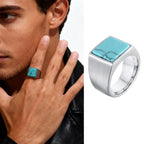 PENDRA Ethnic Knot Rune Black Ring