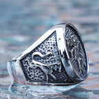 PENDRA Wolfrune Retro Viking Wolf Ring