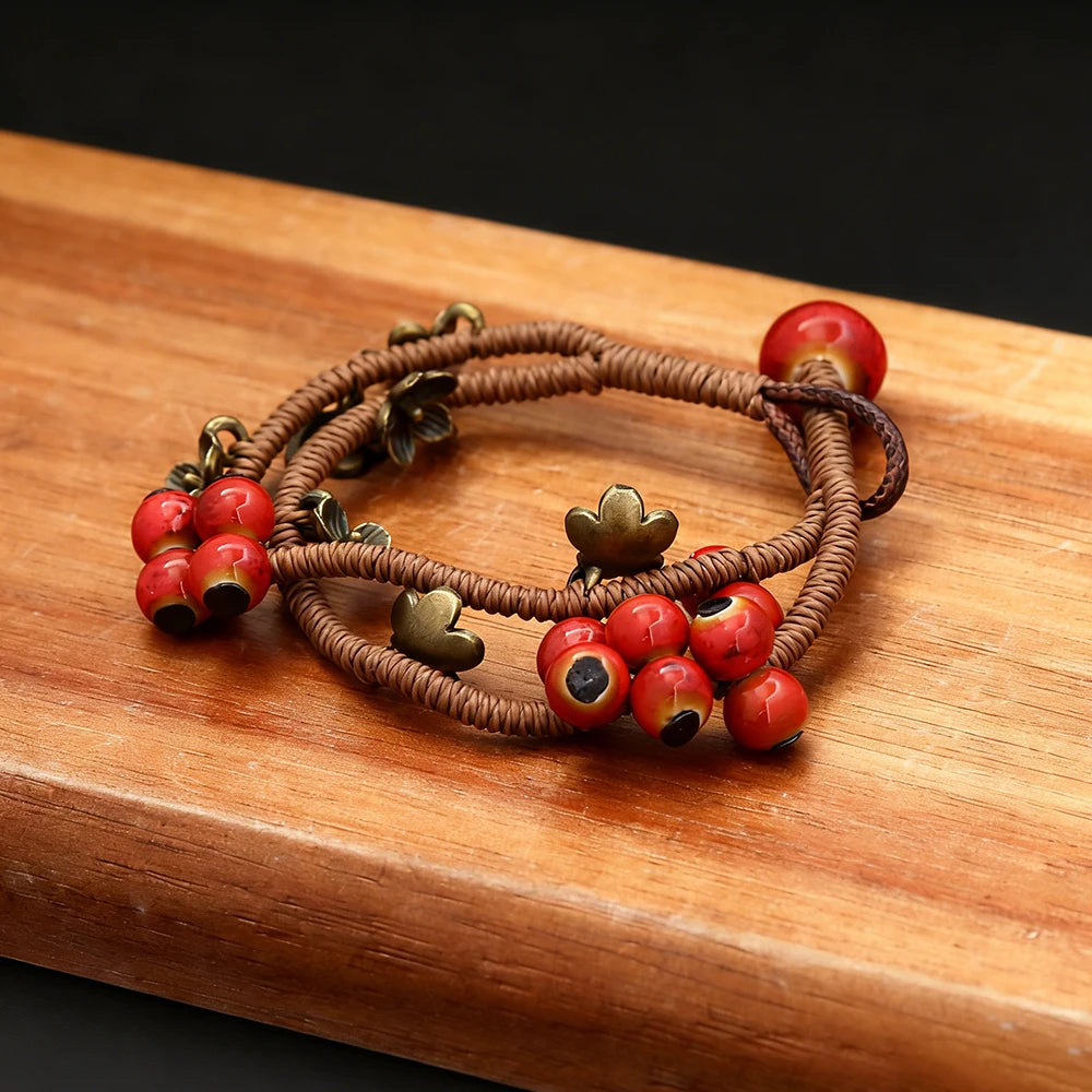 PENDRA Ceramica Vintage Ethnic Handmade Ceramic Bracelet
