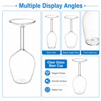 Minimalist Inverted Long Stem Wine Glass Clear Lead-Free Crystal Cup Stylish Tabletop Decor Drinkware For Christmas Birthday