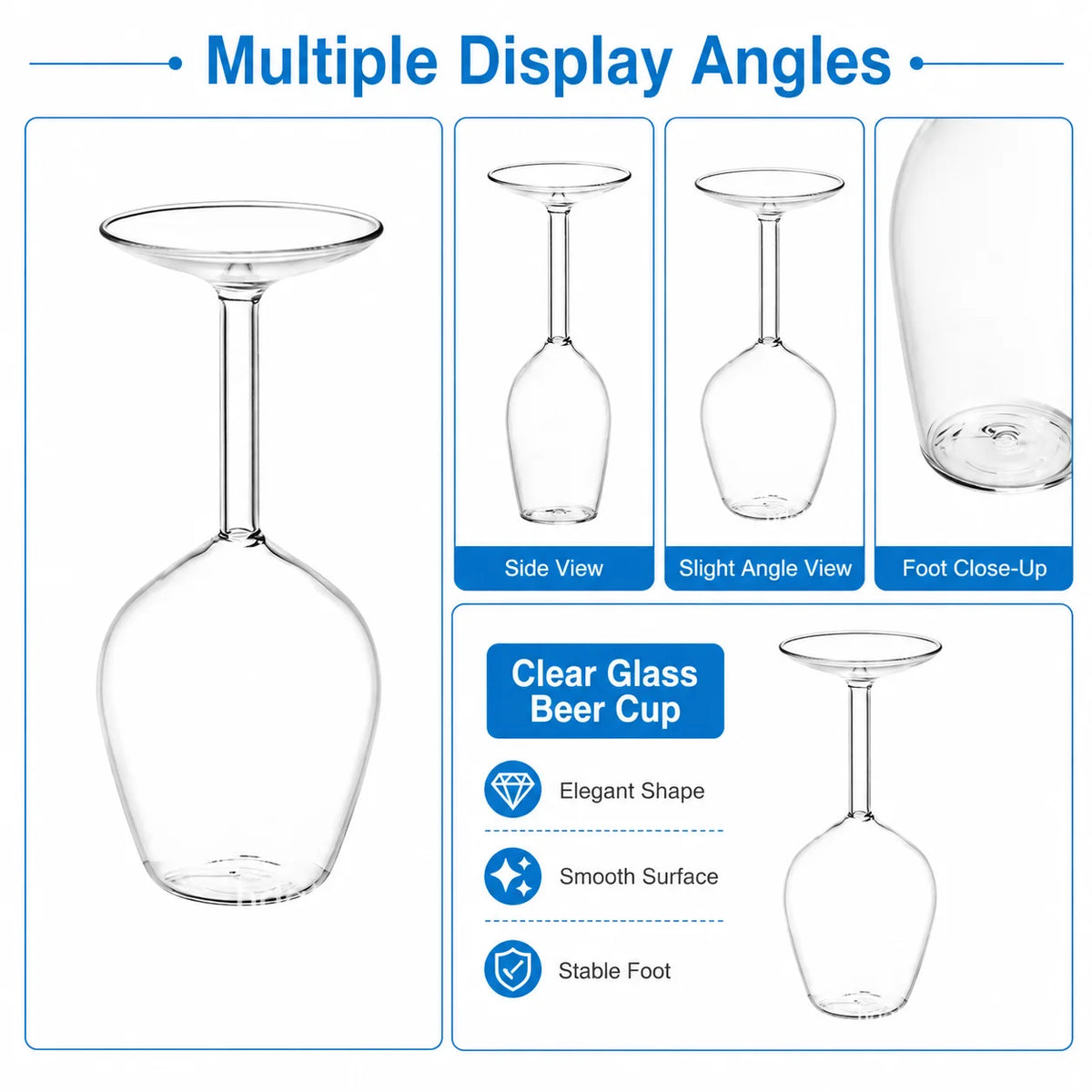Minimalist Inverted Long Stem Wine Glass Clear Lead-Free Crystal Cup Stylish Tabletop Decor Drinkware For Christmas Birthday