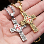 PENDRA Redcross Punk Shield Pendant Necklace
