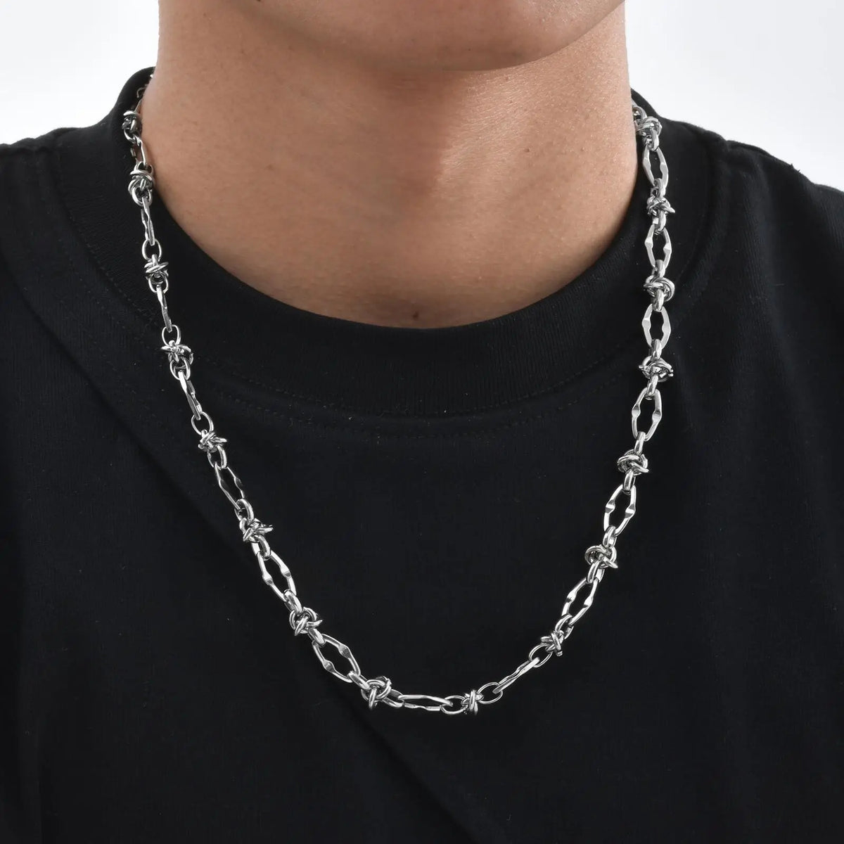 Hiphop Lips Necklaces for Men Boys,Never Fade Irregular Knot Splicing Collars,Cool Rock Punk Jewelry Gifts