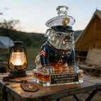 Patriotic U.S. Marine Corps Bulldog Decanter, Ideal 250th Anniversary Gift for Veterans