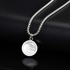 PENDRA Tiger Stone Round Pendant Necklace