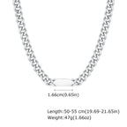 Mens Choker Necklace,Stainless Steel Cuban Link Chain Collar,Trendy Casual Hip Hop Jewelry Gifts for Boys