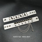 PENDRA Koraine Leather Black Skull Gothic Belt