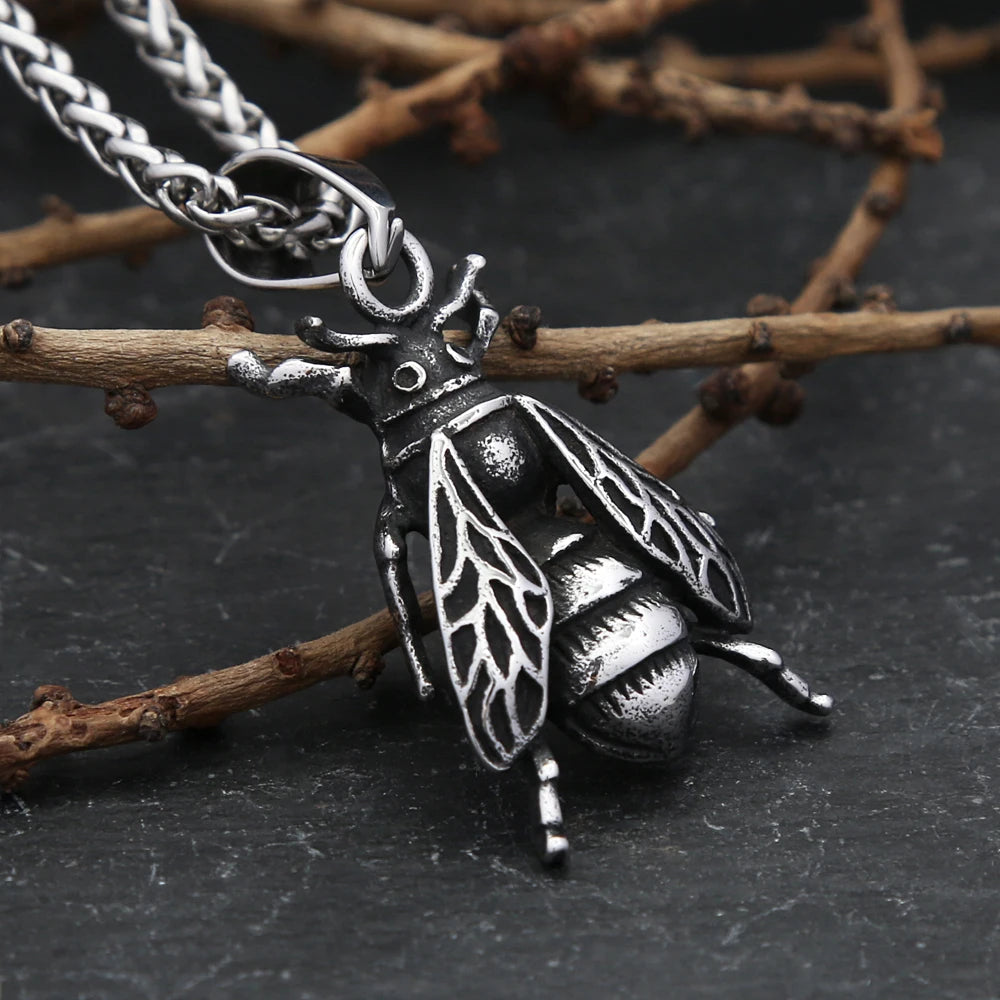 PENDRA Beecrest 316L Stainless Steel Bee Pendant
