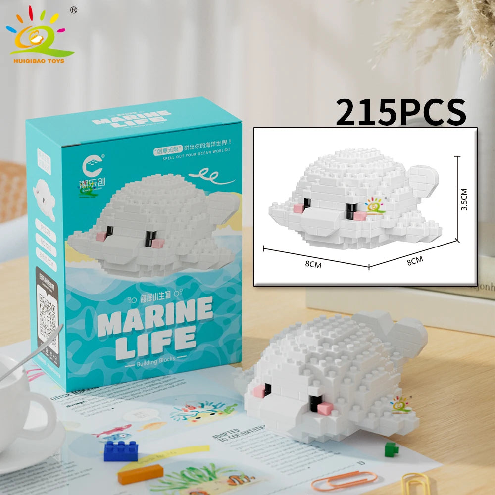 PENDRA Cute Shark Micro Building Set