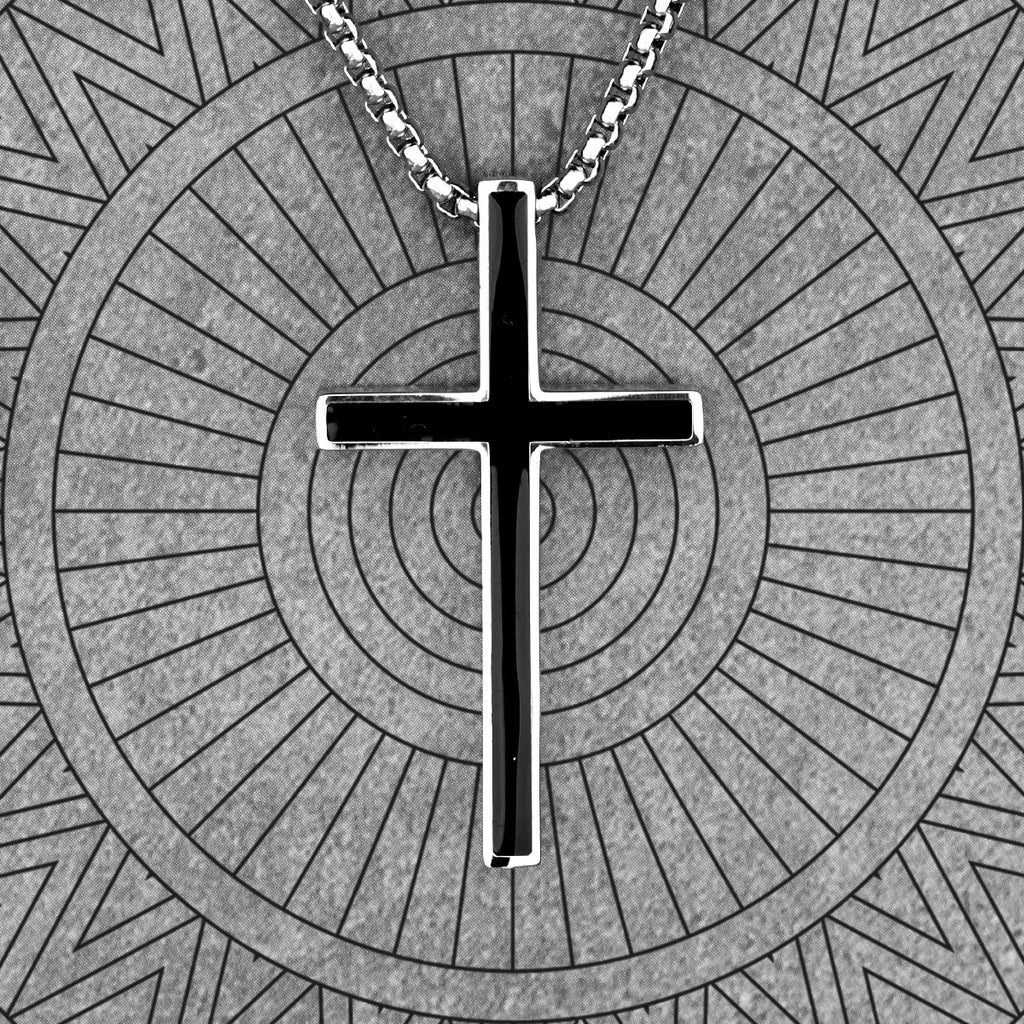 PENDRA Cross Boyfriend Steel Necklace