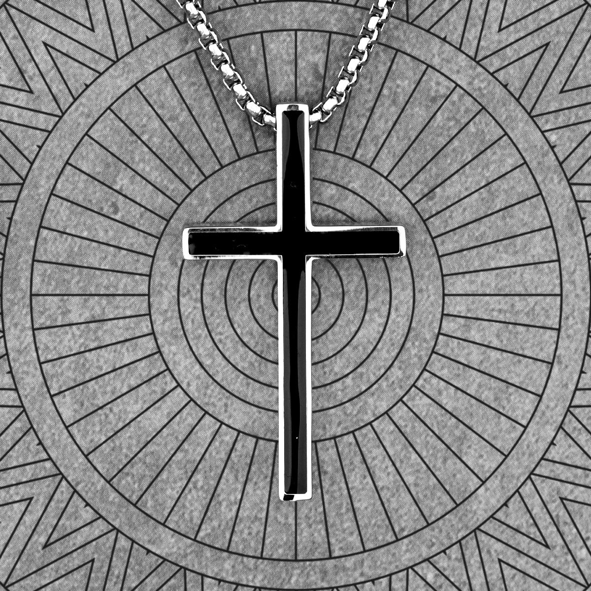PENDRA Cross Boyfriend Steel Necklace