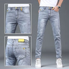 Luxury Summer Designer Korean Classic Streetwear Cowboy Pants for Men Fashionable and Comfortable Boyfriend Skinny Jeans Men