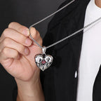 PENDRA Skullheart Stainless Steel Skull Heart Ring
