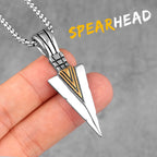 PENDRA Spartan Spearhead Boyfriend Steel Necklace