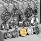 PENDRA Angel Wing Cross Steel Necklace