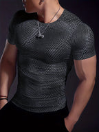 PENDRA Printed Urban Short-Sleeve Running T-Shirt