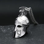 PENDRA Spartanhelm 3D Stainless Steel Spartan Helmet Pendant