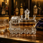 Crown Royal Train Shaped Glass Decanter 350ml Whiskey Bourbon Brandy Bottle Barware Collector Gift