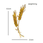 PENDRA Harvest Wheat Design Brooch