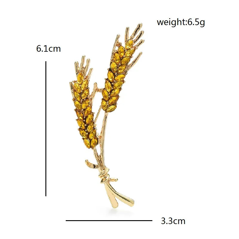 PENDRA Harvest Wheat Design Brooch