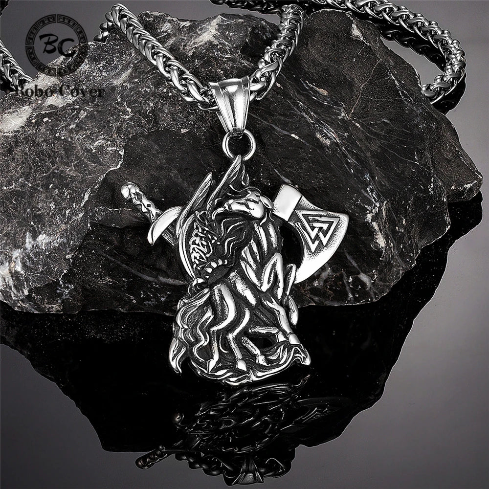 PENDRA Vikings Norse Leather Necklace