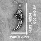 Unicorn Tooth Amulet Mens Long Necklaces Pendants Chain Hip Hop for Boy Male Stainless Steel Jewelry Creativity Gift Wholesale