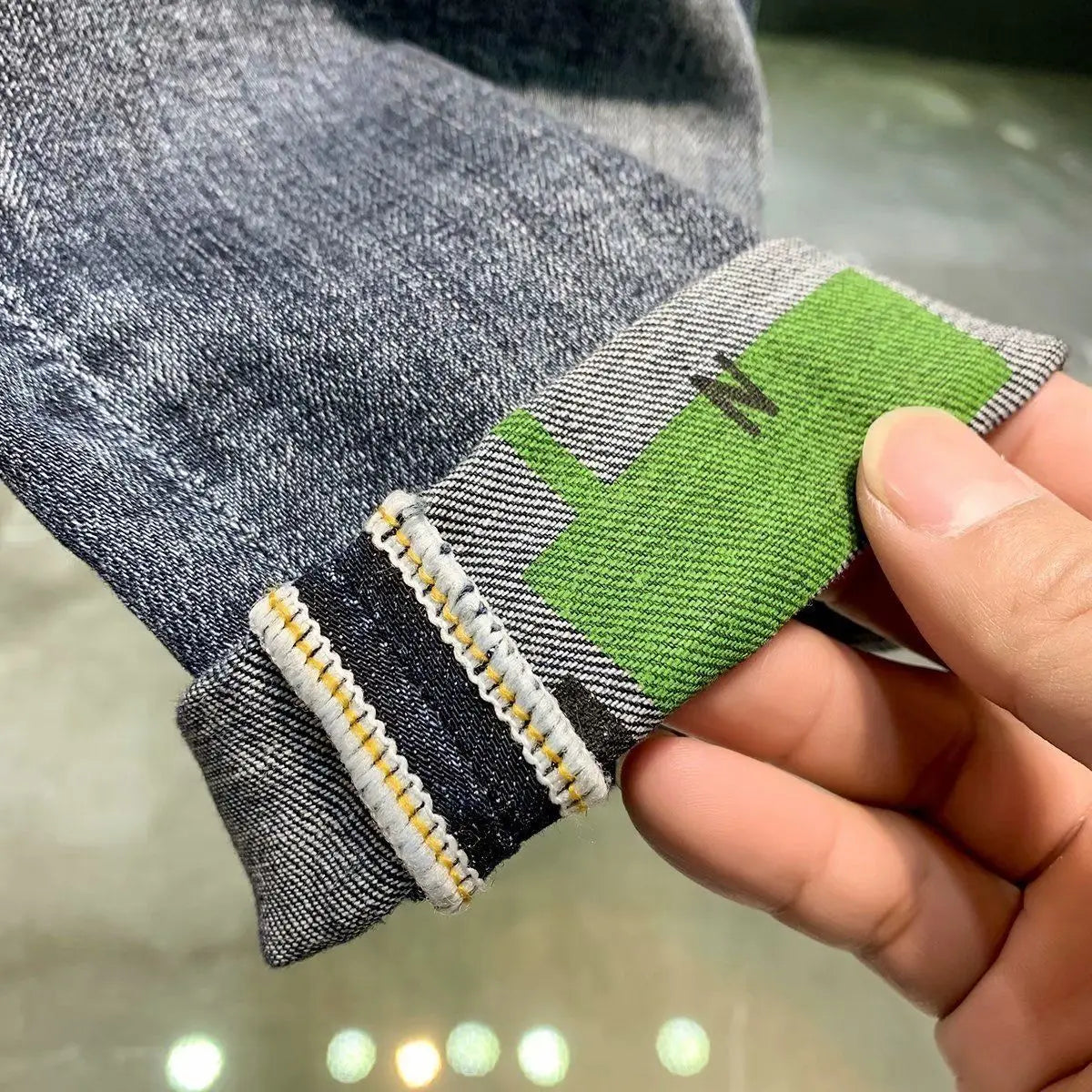 High-End 2023 Casual Cotton Luxury Men's Jeans with Embroidery for 2023 Spring and Autumn Work Straight Denim Pants for Men