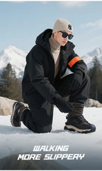 -30c Winter Waterproof Non-slip Cotton  Thick-soled Cold-proof High-top Men's Mountaineering Outdoor Thickened Warm Snow Boots