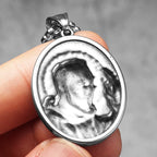 PENDRA Catholic Padre Pio Steel Necklace