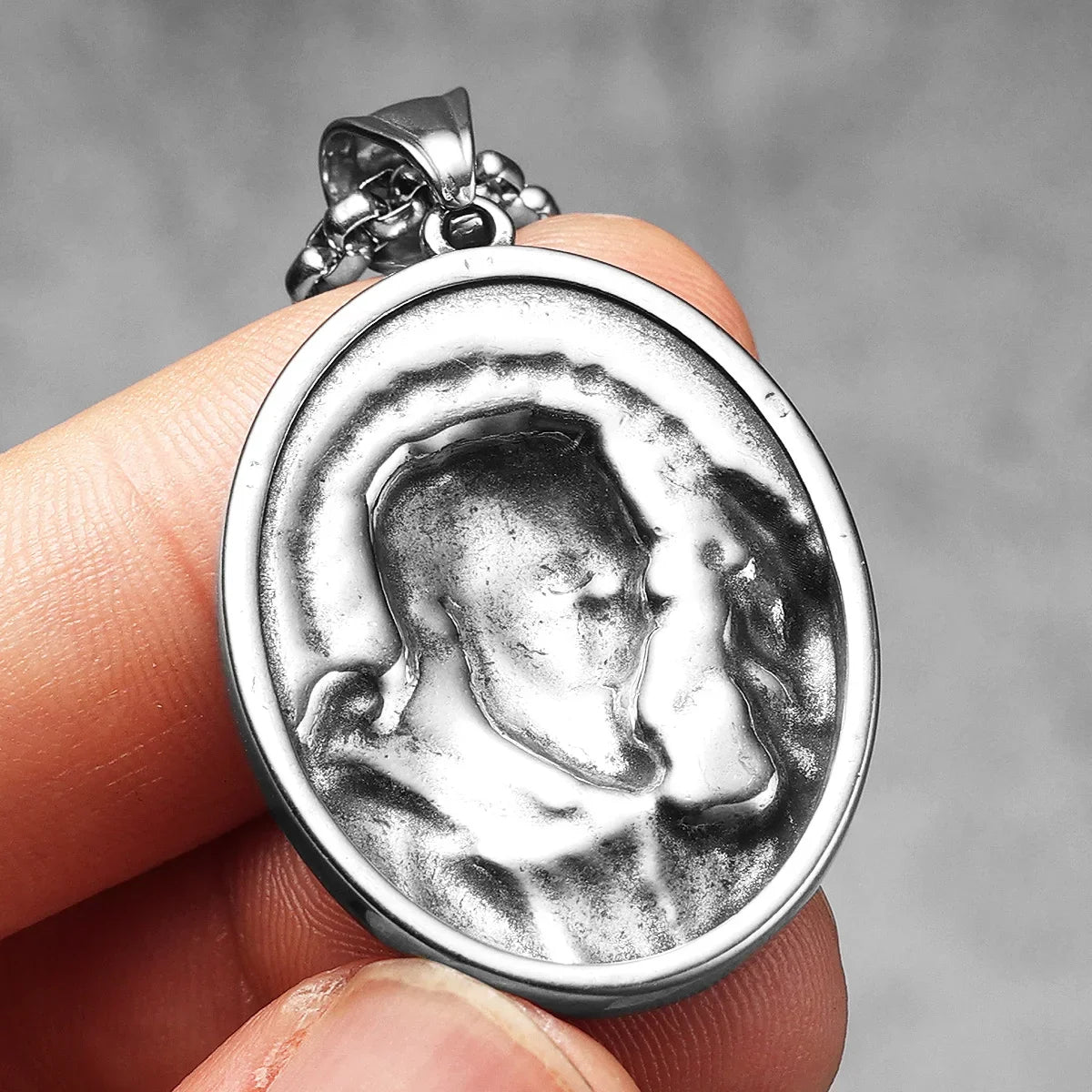 PENDRA Catholic Padre Pio Steel Necklace