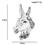 PENDRA Retro Lovely Horse Head Brooch