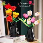 PENDRA Rose Bouquet Floral Building Set