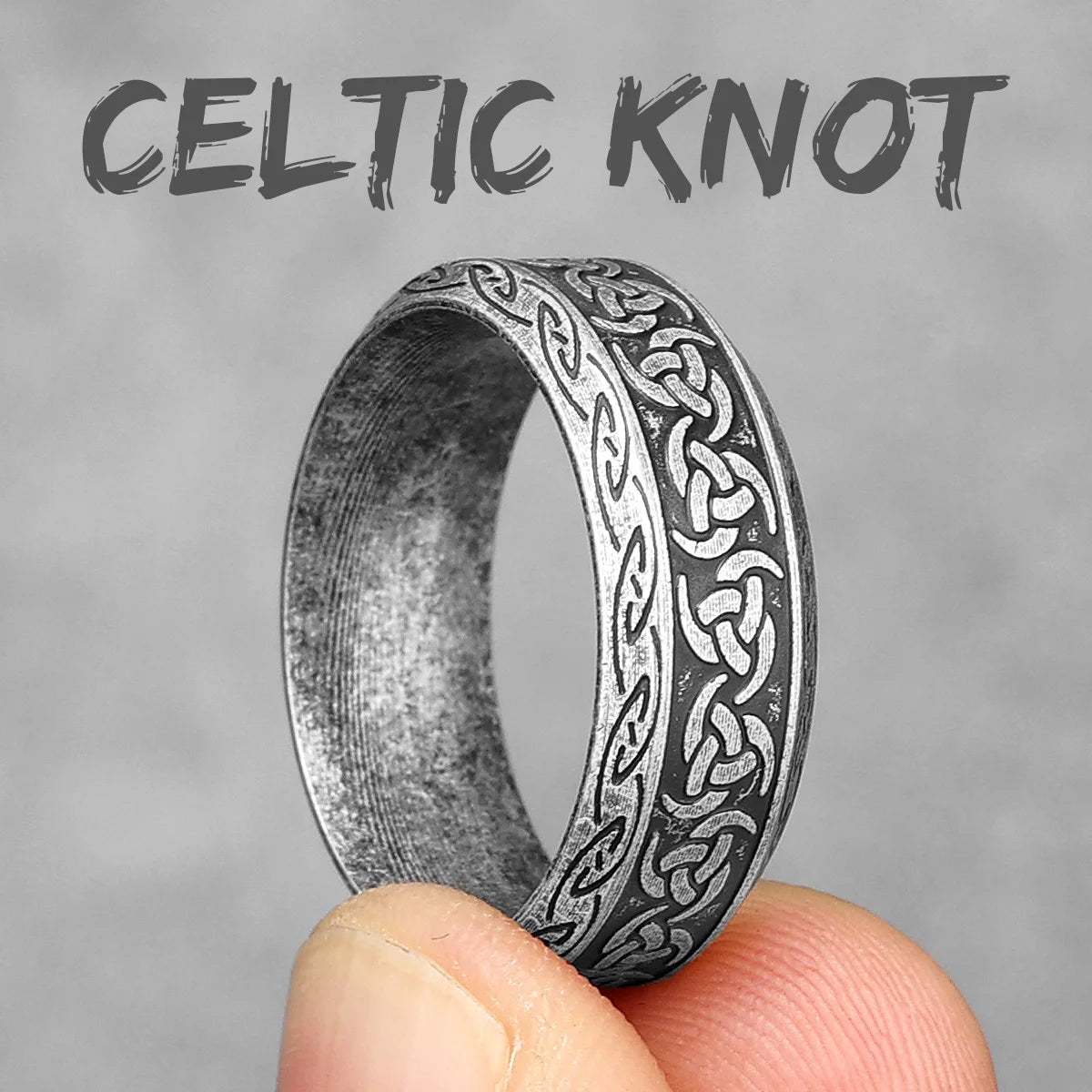 Vintage Nordic Viking Runes Celtic Knot Series Stainless Steel Womens Mens Rings Punk Biker Jewelry Creativity Gift Wholesale