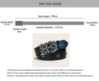 PENDRA Norayne Leather Black Skull Punk Belt