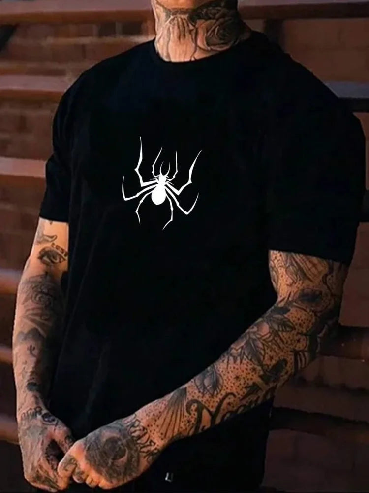 Summer Daily Casual Men's Gradient Short-sleeved Top Outdoor Sports Men's T-shirt Street Fashion T-shirt Letter-printed Mens Top