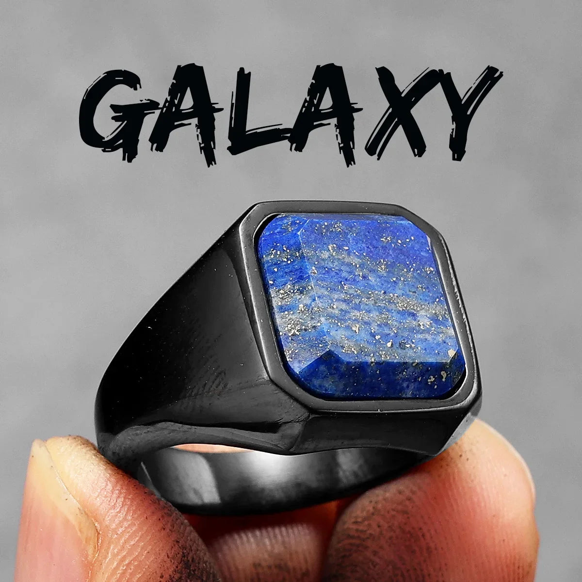 Luxury Galaxy Starry Sky Men Rings Stainless Steel Punk Rock Aesthetic Fashion Women Jewelry Accessories For Gift Wholesale
