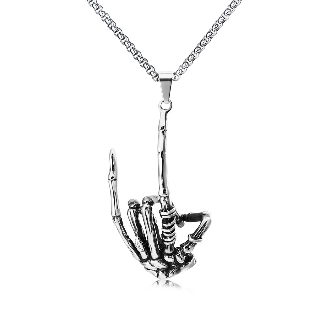 PENDRA Skullgesture Gothic Skull Gesture Pendant