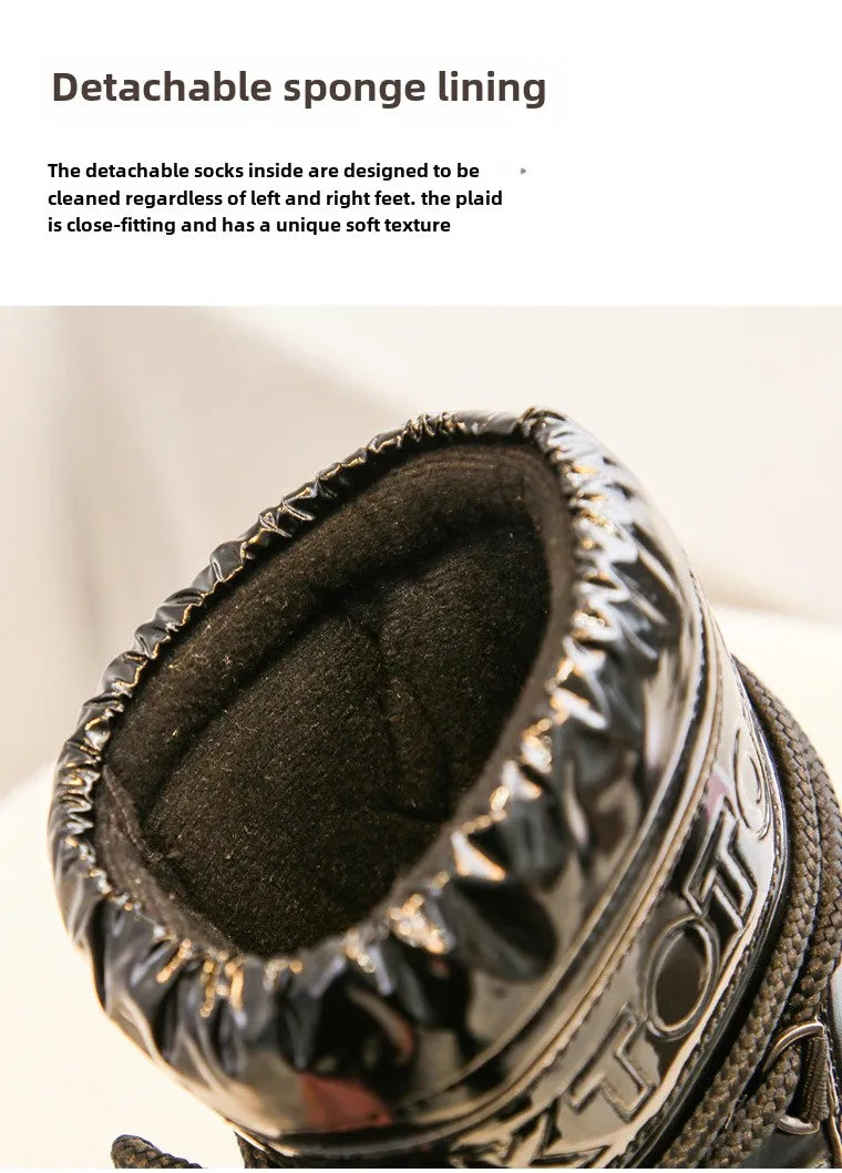 -40 2025 New Women's Winter Moon Medium Tube Waterproof Space Ankle Snow Boots