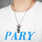 PENDRA Angel Statue Liberty Steel Necklace