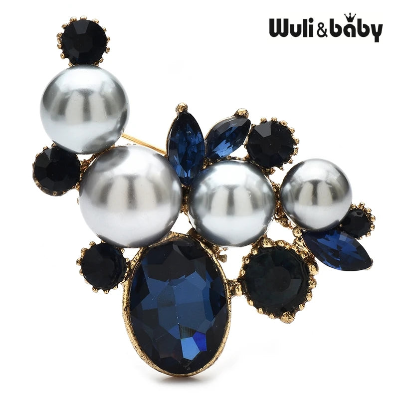 PENDRA Florielle10 Rhinestone Brooch