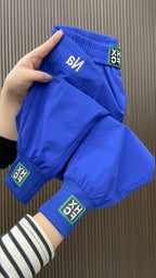 Fashion Summer Harem Pants Female 2025 New Letter Women's Sports Pants Quick Dry Tie Feet Elastic Waist Casual Trousers