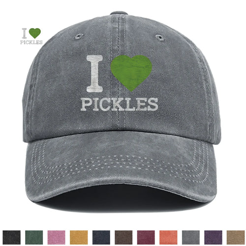1pc 1pcs "I Love Pickles" Duckbill Cap with Pickle Print - Adjustable Snapback Baseball Hat, Lightweight Breathable Suitable