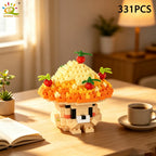 PENDRA Cartoon Mushroom Micro Building Set