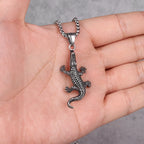 PENDRA Crocodile Animal Steel Necklace