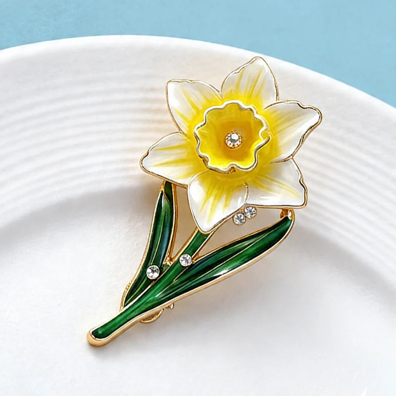 PENDRA Flora March Birthday Flower Brooch