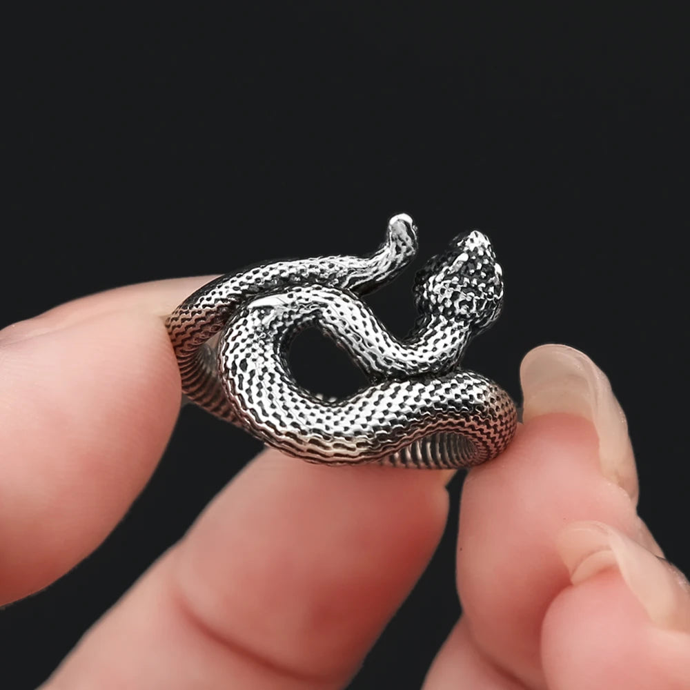 PENDRA Snakeband Simple Stainless Steel Snake Ring