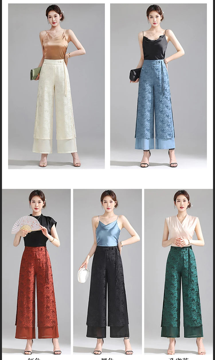 PENDRA Chiffon Wide Trousers Pants