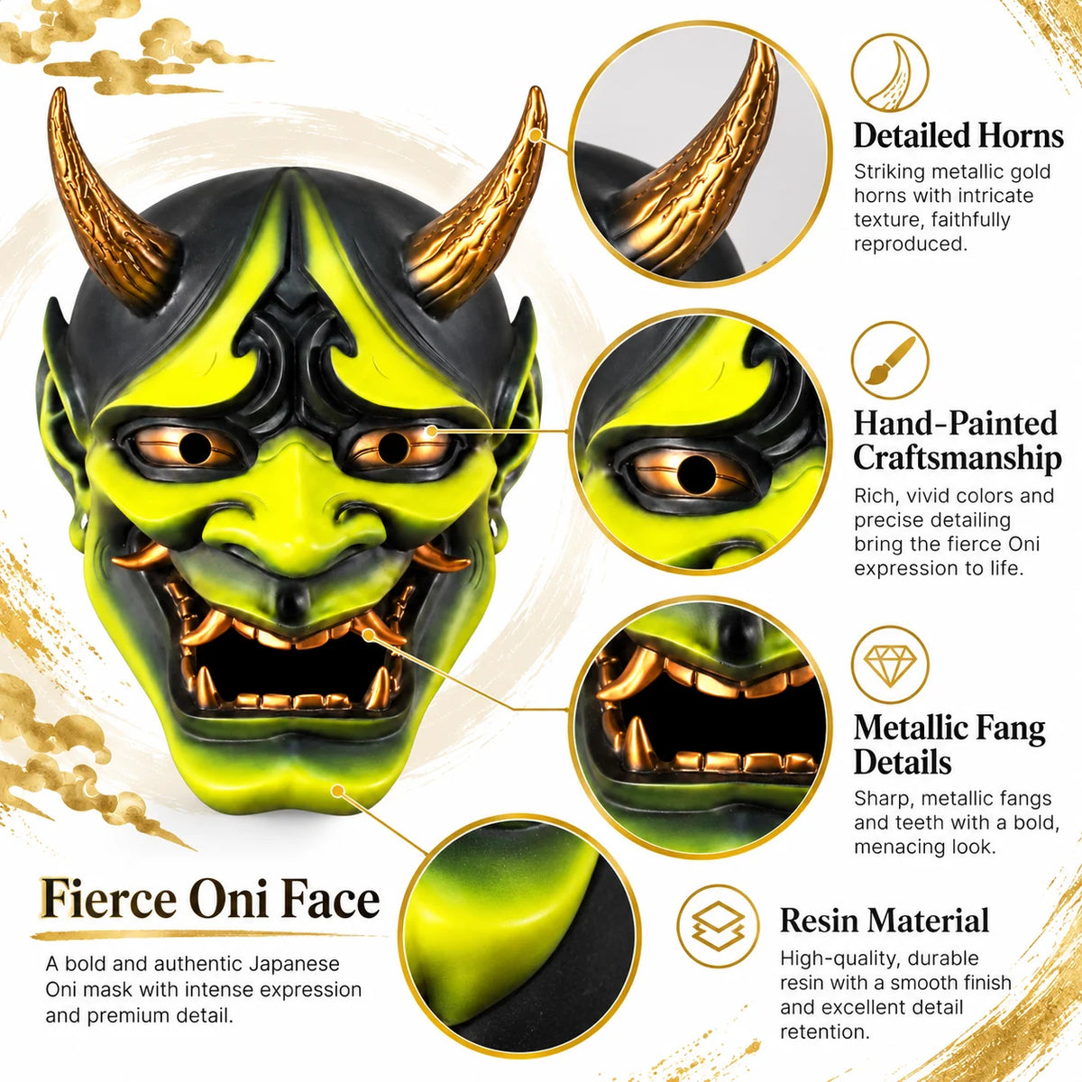 PENDRA Oni Demon Wall Resin Mask